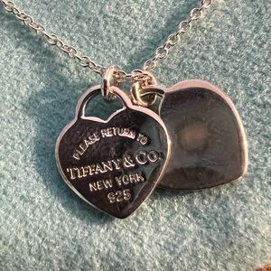 Return to Tiffany double heart tag necklace